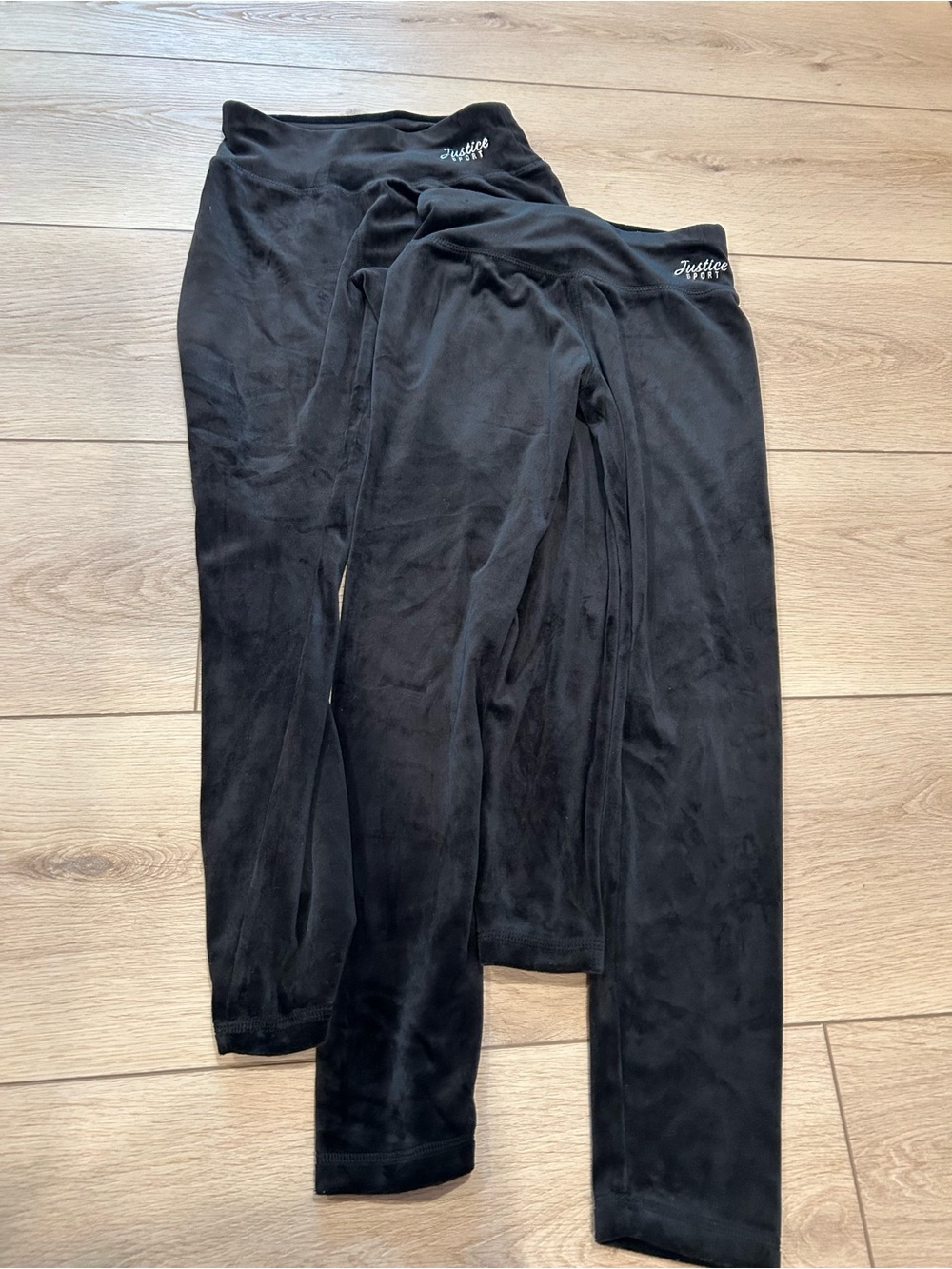 Justice Black Velvet Leggings - 2 Pack